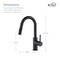 Kibi Circular Single Handle Pull Down Kitchen & Bar Sink Faucet KKF2011MB - alternate 5